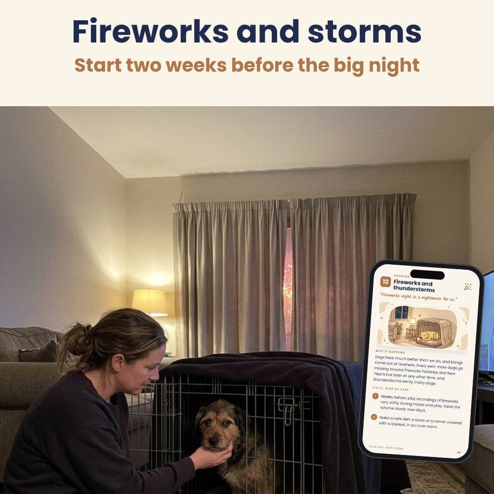 The fireworks and storms chapter on a tablet